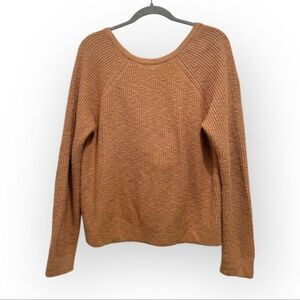 Aerie Tie-Back Oversized Sweater - Size Small - Beige/Peach